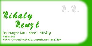 mihaly menzl business card